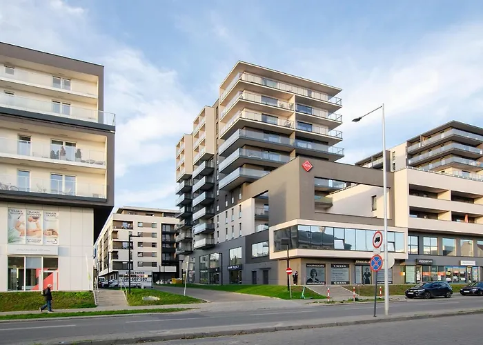 Sky Home- Blue Apartament -Manufaktura, Bezplatny Parking, Klima, Dostep Na Kod
